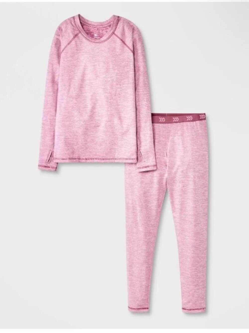 NEW Girls' 2pk Thermal Underwear Set - All In Motion™ Heather Pink Medium (8)
